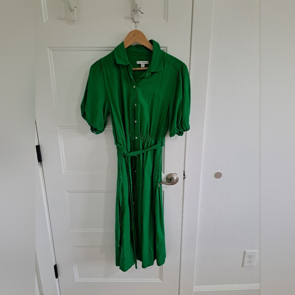 Green Button-Up Dress